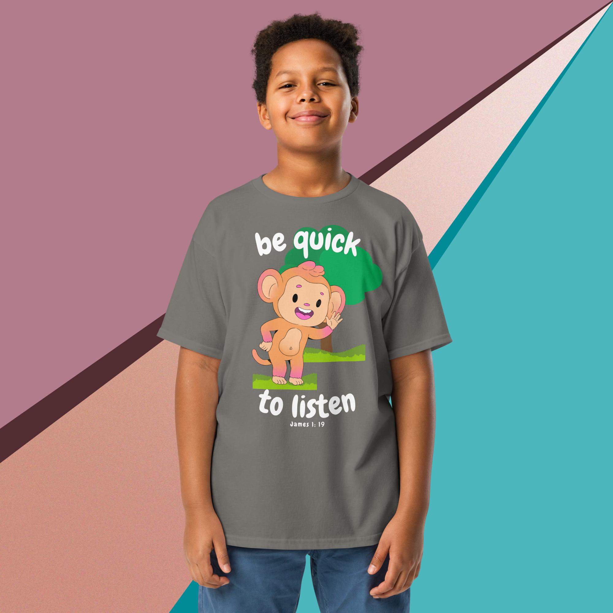 Be quick to listen - Youth classic tee - Image 3