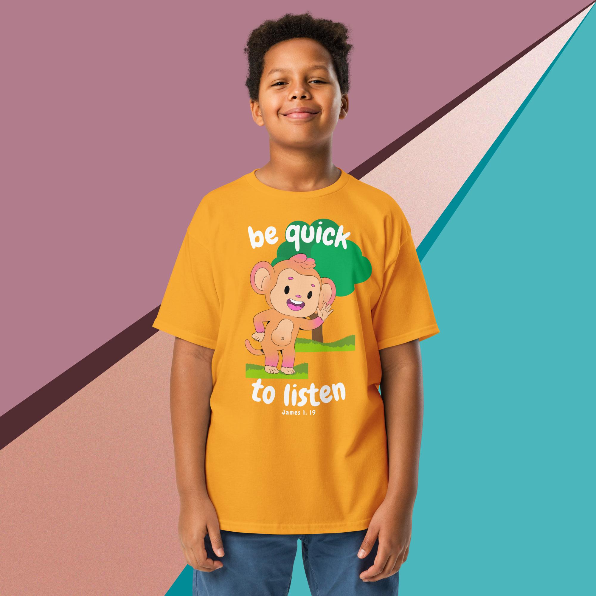 Be quick to listen - Youth classic tee - Image 4