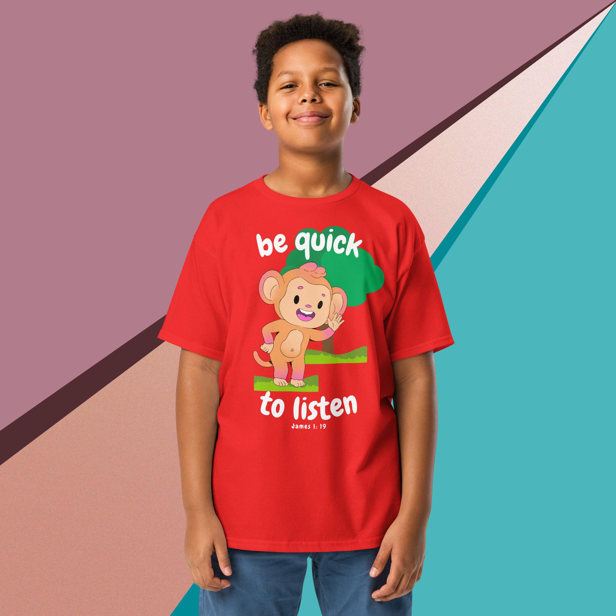 Be quick to listen - Youth classic tee - Image 6