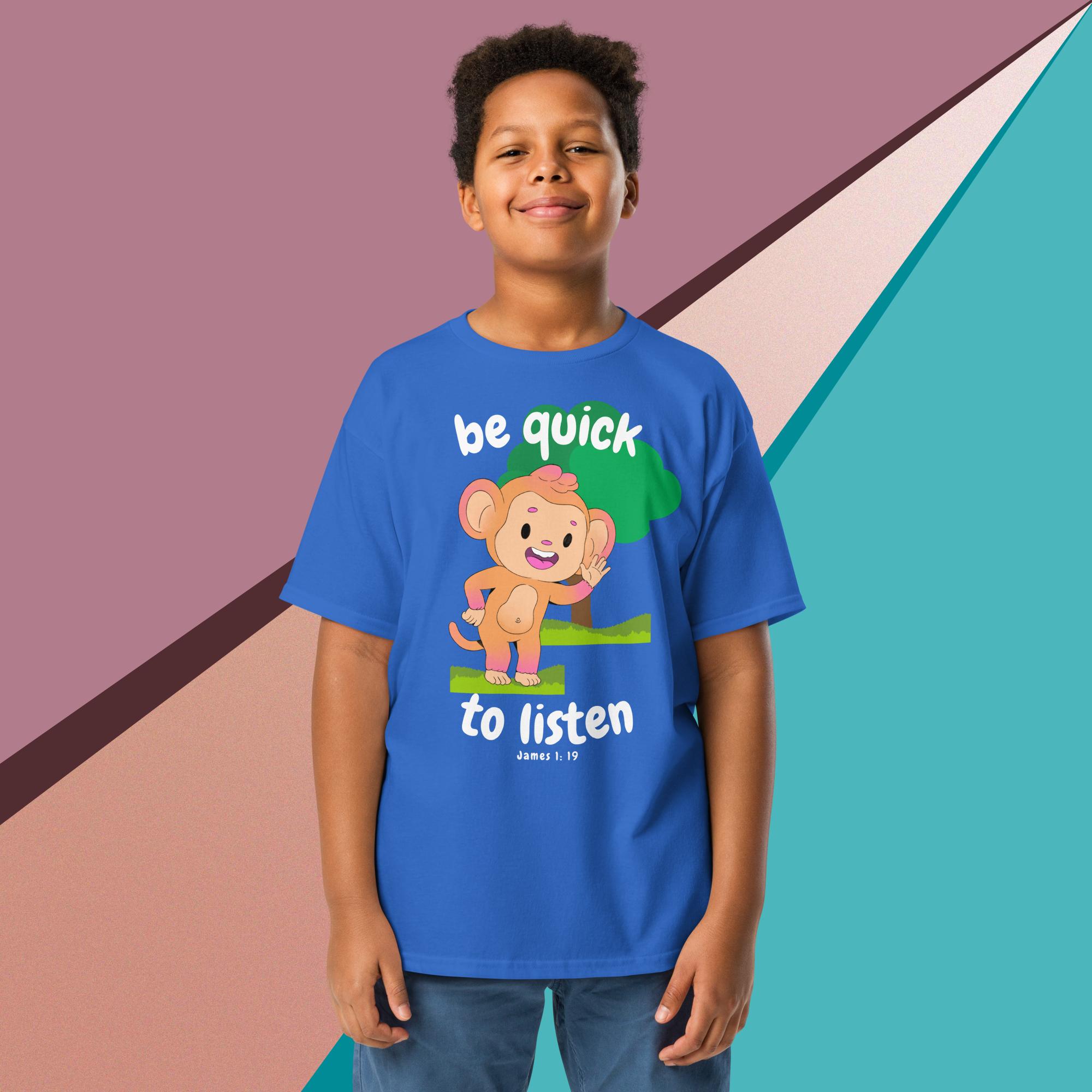 Be quick to listen - Youth classic tee - Image 7